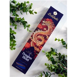 DRAGONS BLOOD Premium Incense Sticks, Bestofindia (КРОВЬ ДРАКОНА премиальные благовония, Бэстофиндия), 70 г. (20 палочек + подставка в подарок)