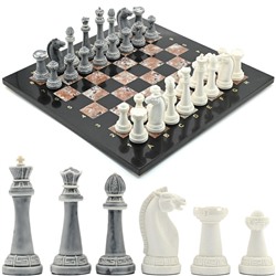 Шахматы подарочные фигурами из мрамолита "Стаунтон", 400*400мм