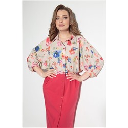 Michel chic 2055 розовый+цветы, Платье