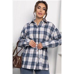 Рубашка хлопковая Джанет (сине-белая) Б14272-4М