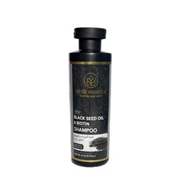 BLACK SEED OIL & BIOTIN Shampoo, Vedik Essence (Шампунь МАСЛО ЧЕРНОГО ТМИНА И БИОТИН для оживления и придания блеска волосам, Ведик Эссенс), 200 мл.