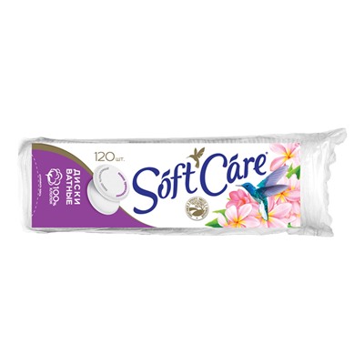 Ватные диски  Soft care 120шт