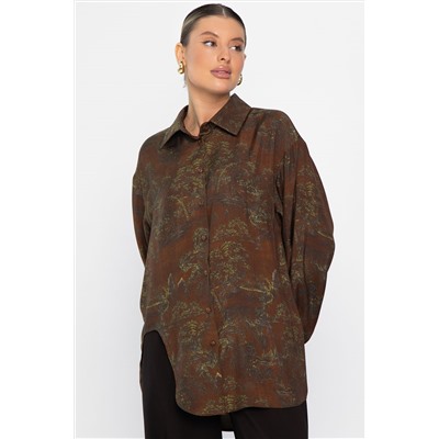Блуза Тайна очарования (коричневая) Б14433-5М