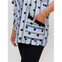 Костюм женский Текс-Плюс, цвет синий голубой черный