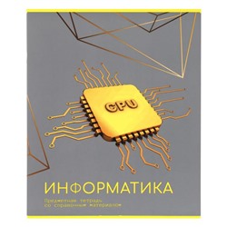 Тетрадь Предмет клетка  ИНФОРМАТИКА  48 л /ЗОЛОТО ЗНАНИЙ Проф-Пресс 48-9488