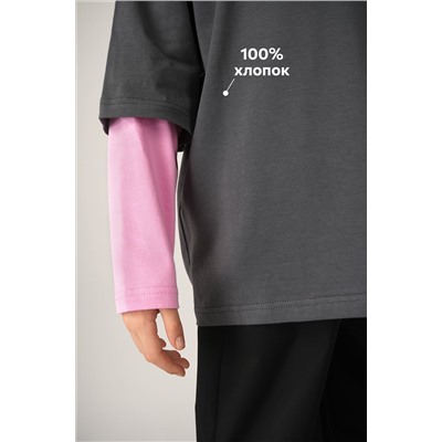 Лонгслив с двойным рукавом для девочки Happyfox