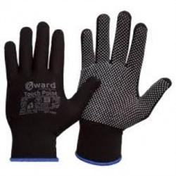 Перчатки Нейлоновые с микроточечным покрытием (размер 10XL) GWARD (черные) уп12шт