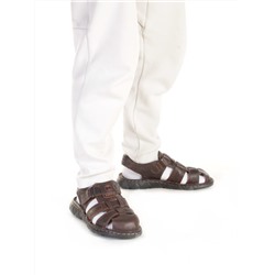 P2311-10 BROWN Сандалии мужские (натуральная кожа) размер