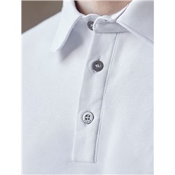 Поло из фактурного хлопка с эластаном