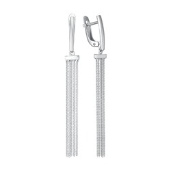 Серьги из серебра без вставки, Л-26339