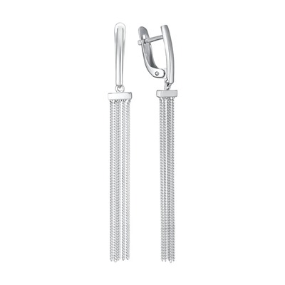 Серьги из серебра без вставки, Л-26339