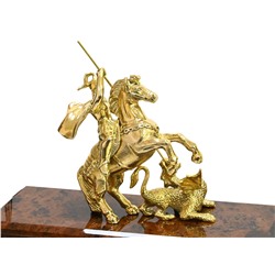 Настольный набор из обсидиана "Георгий Победоносец" 950*340*335мм