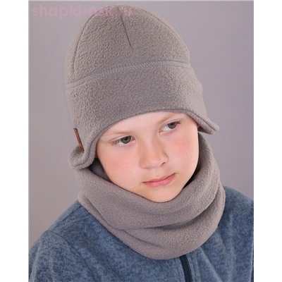 01-19-A Комплект (ушанка+снуд) (52-56)