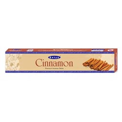 CINNAMON Premium Incense Sticks, Satya (КОРИЦА премиальные благовония, Сатья), 15 г.