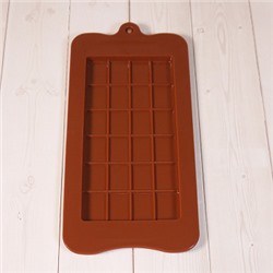 Форма силиконовая для шоколада "Шоколадная плитка" 20*10 см