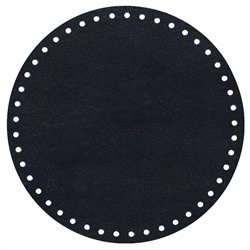Кожа - Дно для сумки круглое 20 см. Midnight blue