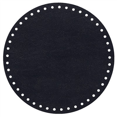 Кожа - Дно для сумки круглое 20 см. Midnight blue
