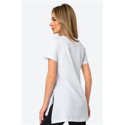 Женская удлиненная футболка с разрезами Happyfox