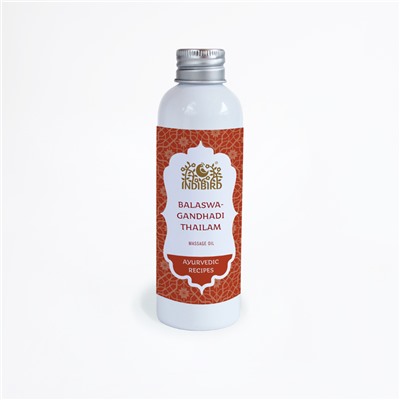 BALASWAGANDHADI THAILAM Massage Oil, Indibird (БАЛАСВАГАНДХАДИ ТАЙЛАМ Массажное масло, Индибёрд), 150 мл. - СРОК ГОДНОСТИ ДО 31 АВГУСТА 2024 ГОДА