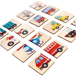Обучающие деревянные пазлы для детей «Половинки» Транспорт