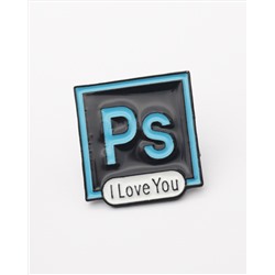 Металлический значок "Photoshop"