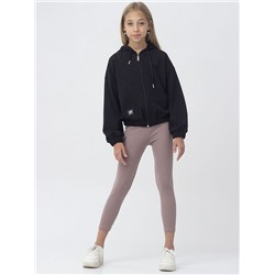 4814 какао Толстовка на подкладе для девочек (128-176)