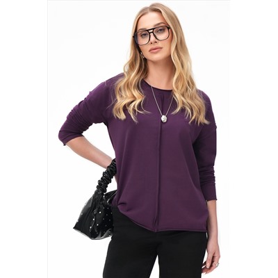 Женский лонгслив оверсайз из футера двухнитки Happyfox