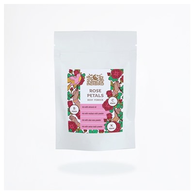 ROSE PETALS Powder, Indibird (Маска для лица ЛЕПЕСТКИ ДАМАССКОЙ РОЗЫ ПОРОШОК, Индибёрд), 200 г.