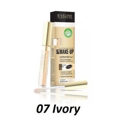 Корректор жидкий с аппликатором Art make-up Professional 2в1 т.07 ivory Eveline