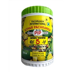 ACHAR PACHRANGA Mixed pickle in oil, Pachranga International (АЧАР ПАЧРАНГА смесь пикули в масле), 800 г.