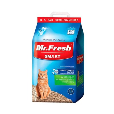 Наполнитель Mr Fresh для короткошерстных кошек 18л АГ