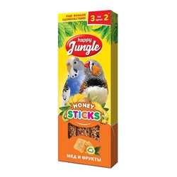 Джунгли палочки для птиц мёд и фрукты 3 шт. 90г J204 АГ