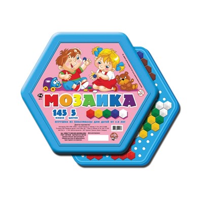 Детская шестигранная мозаика (145 элементов)