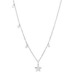 Колье из серебра куб.циркон., ТФК-63