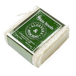 Skin Needs ALOE VERA & AVOCADO Handmade Herbal Premium Coconut Oil Soap (АЛОЭ (Алое) ВЕРА И АВОКАДО Травяное мыло премиум-класса, с кокосовым маслом, ручной работы), 100 г.