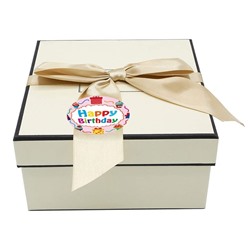 Стикер «Happy Birthday», круглый