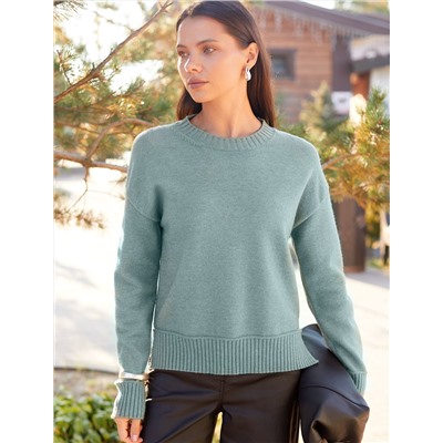 Базовый джемпер из мягкой пряжи с кашемиром с разрезами по бокам