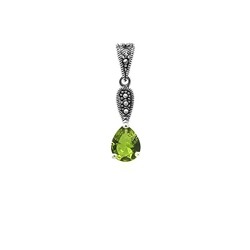 Подвеска из серебра марказит, султанит, SL-AGA116