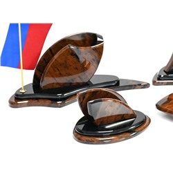 Настольный набор из обсидиана "Фантазия 1" 740*310*195мм