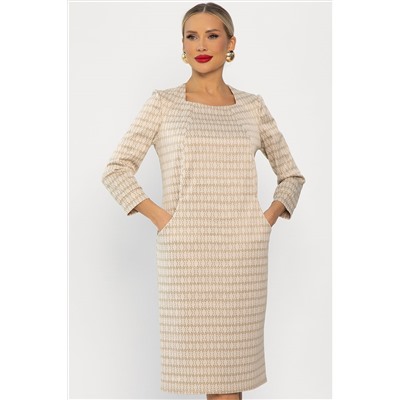 Платье Настроение (бежевое) П13744-19М