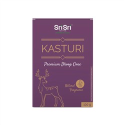 Premium Dhoop Cone KASTURI, Sri Sri Tattva (Премиум благовония конусы КАСТУРИ, Шри Шри Таттва), 100 г.