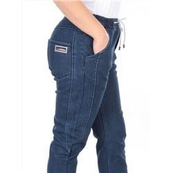 G13A BLUE Джинсы-джоггеры зимние (ткань стрейчевая с начесом) размер W31 - 46-48 российский