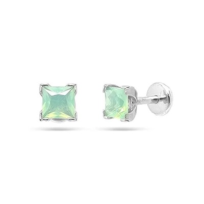 Серьги из серебра лунный камень, Ю-25005р
