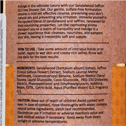 SANDALWOOD SAFFRON Nourishing and Healing Shower Gel, Kai Essentials (САНДАЛ ШАФРАН питающий и заживляющий гель для душа, Каи Эссеншиалс), 200 мл.