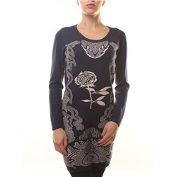 FD447 Платье трикотажное (73% хлопок, 27% нейлон) размер свободный 44-46