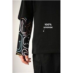 Детский лонгслив с двойным рукавом Happyfox