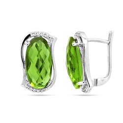 Серьги из серебра султанит, Нежность