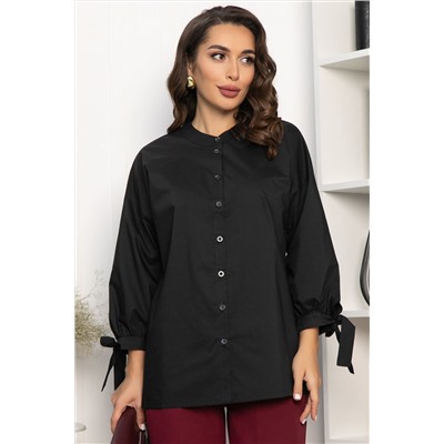 Блуза с завязками Ажур (черная) Б14387-10М