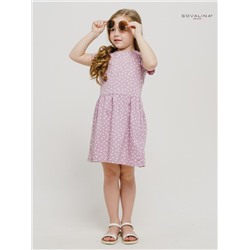 Платье Лето горох розовый