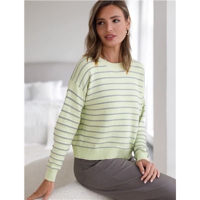 Джемпер из хлопка с люрексом